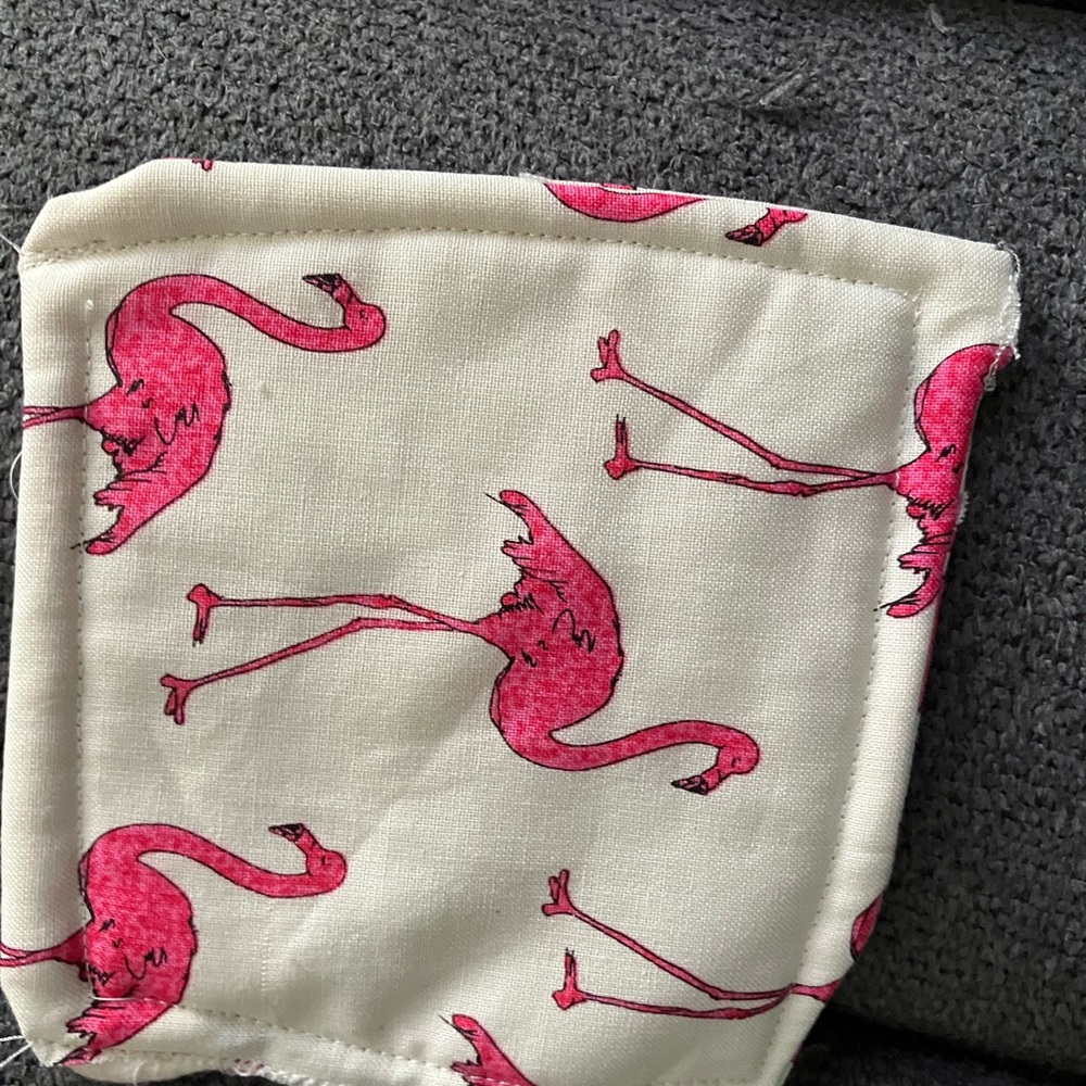 Pink flamingo coaster